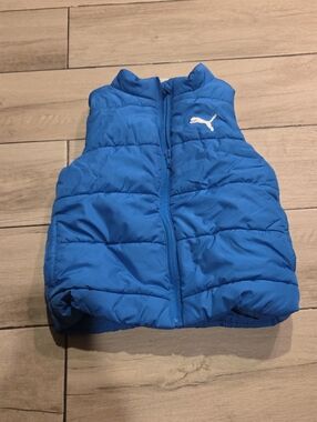 Puma Kids Blue Puffer Vest